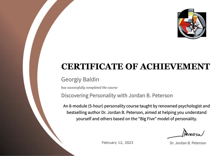 Курс Discovering Personality — Jordan B. Peterson, 2023
